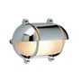 Skotlampe aflang - med halvskærm - forkromet messing